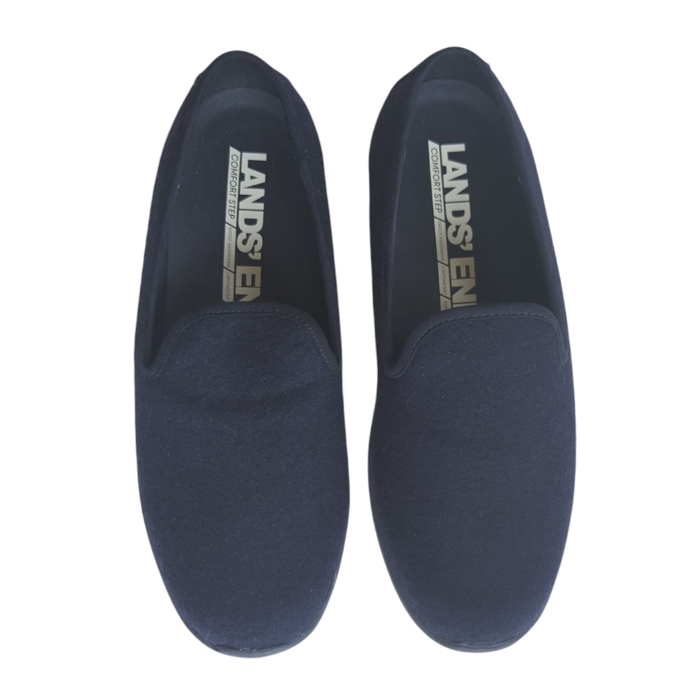 Lands' End Comfort Step Wool Slip-On Loafer Shoe Size 7.5B Blue - Picture 5 of 13